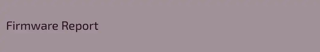 Firmware Report
